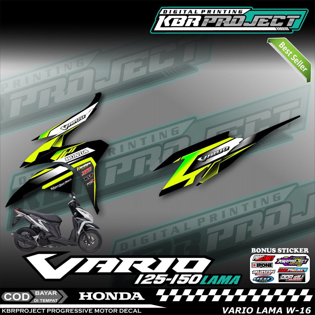 VARIO 125-150 LAMA STIKER SRTIPING MOTOR KEREN LIS VARIASI STIKER MOTOR HONDA RACING W.16 BISA COD