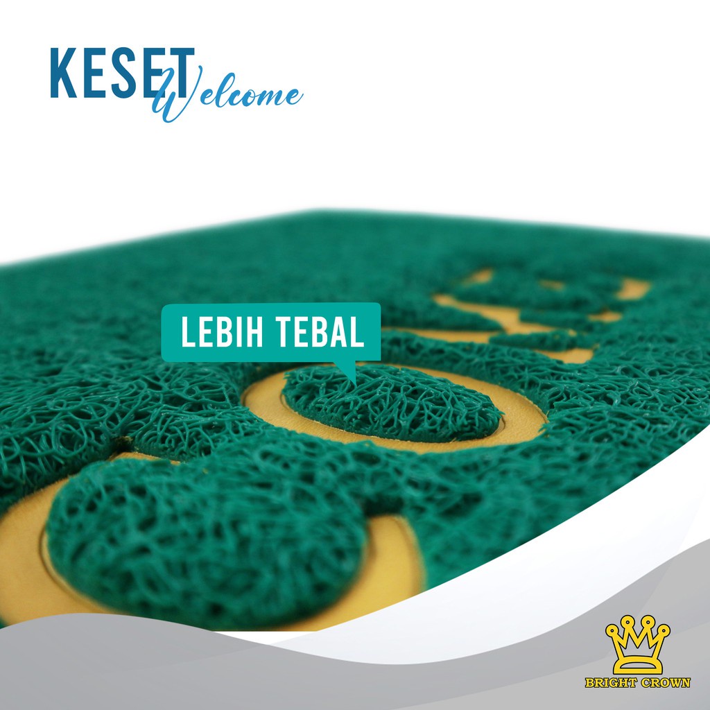 Keset Welcome Rosanna Design Full Karet Kamar Mandi Keset Kaki Anti Slip Lembut Motif