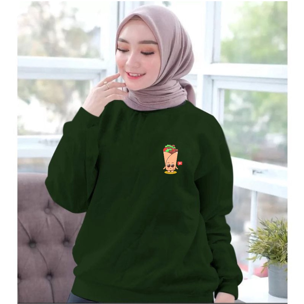 baju lengan panjang wanita logo kebab / kaos distro keren trendy dan kekinian /kaos terlaris / fashion