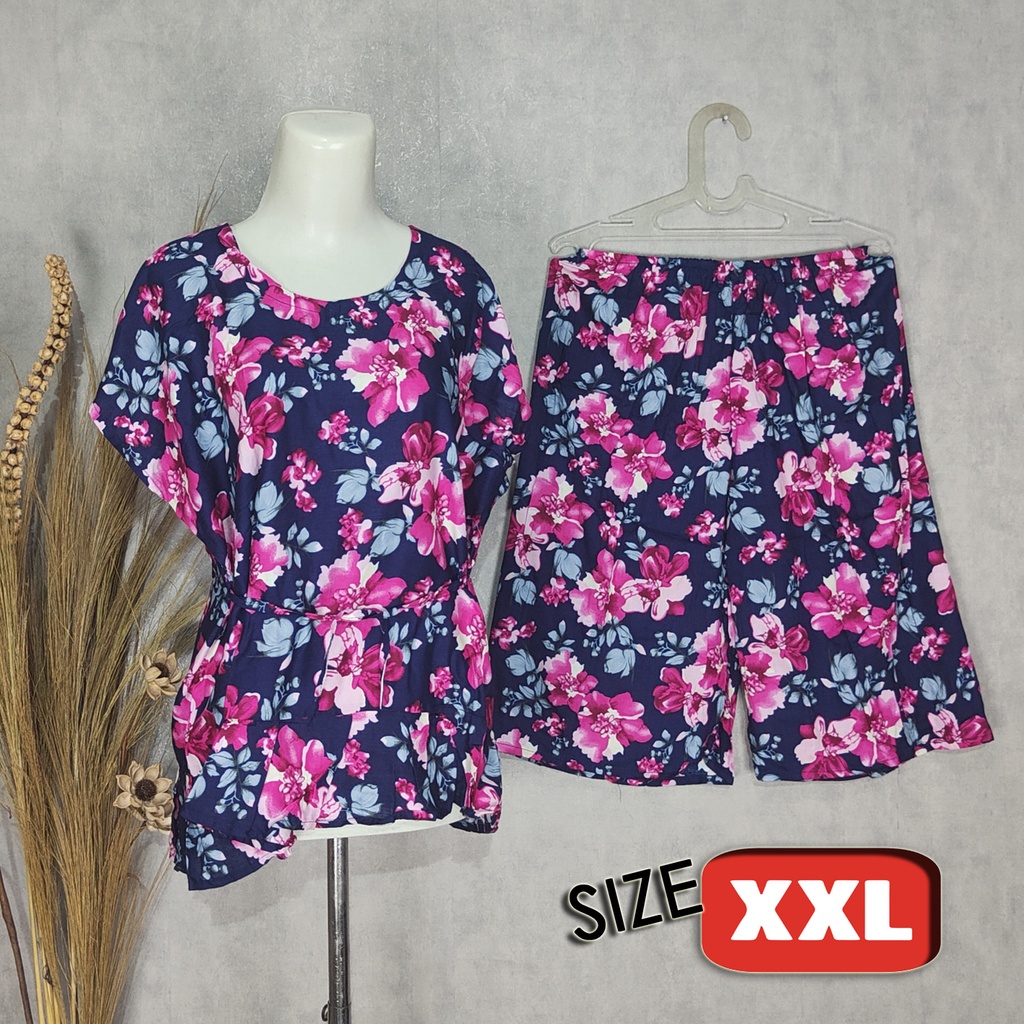 SETELAN CELANA PENDEK XXL / SETELAN KULOT JUMBO  / BABYDOLL / PIYAMA / BAJU TIDUR (pilih motif)