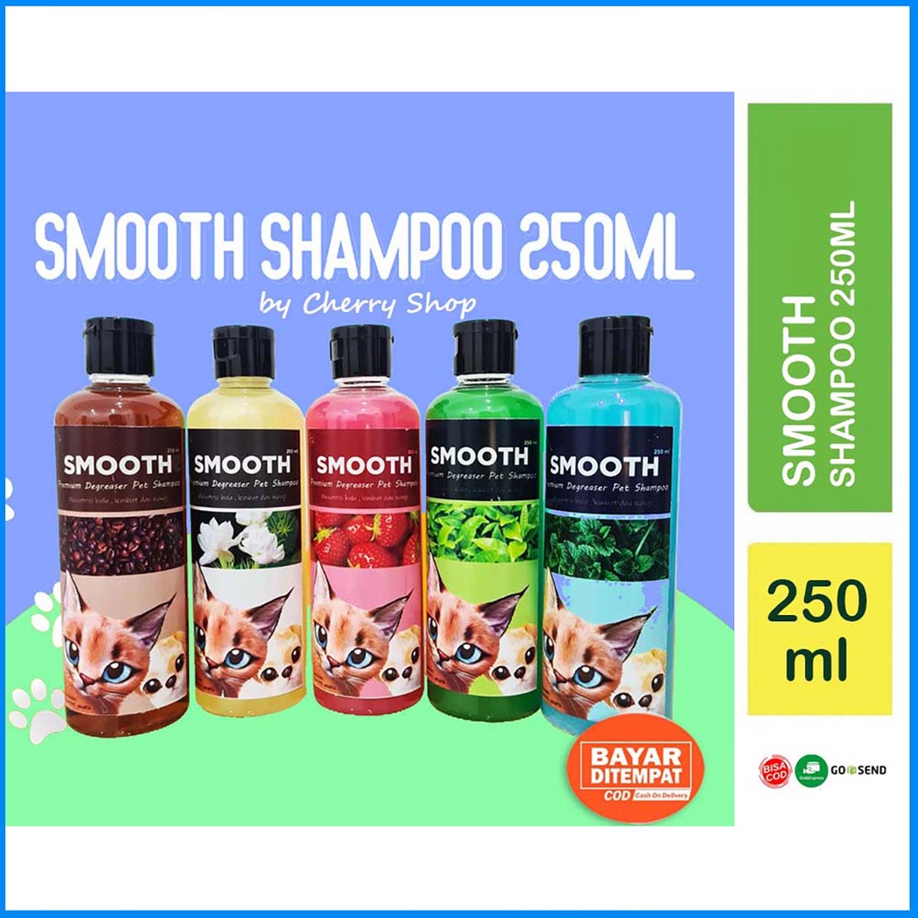 [250ML | SHAMPOO CAT DOG] Smooth 250ml Shampoo degreaser kucing dan anjing