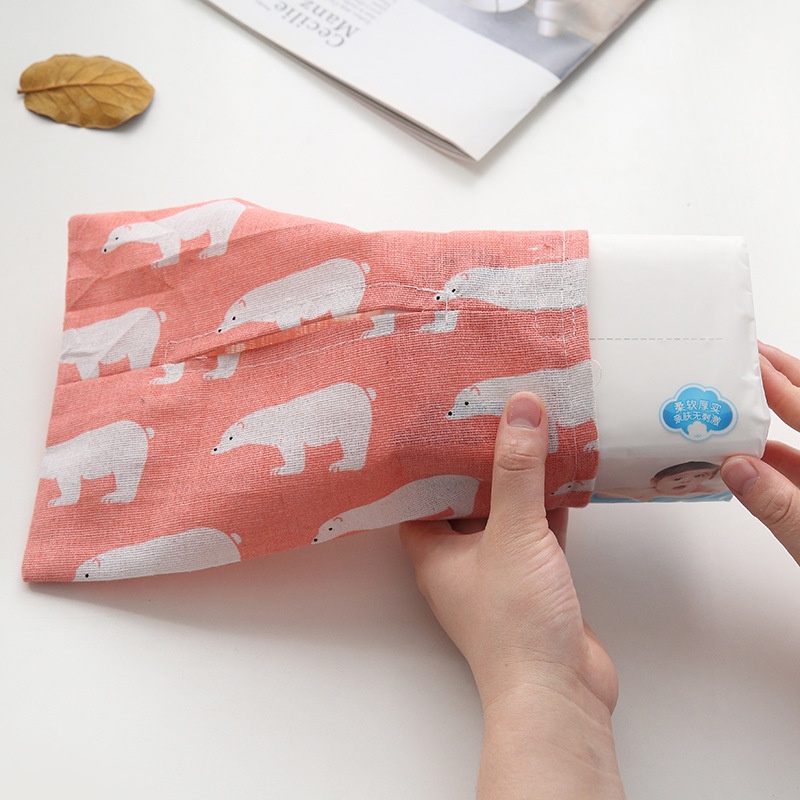 MMM Tempat Tissue Bahan Kanvas Motif Lucu Cover Sarung Tempat Tisu Kain Tissue Mobil Rumah Kamar Toilet Import Murah
