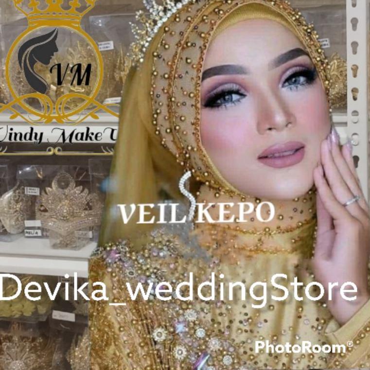 STOK TERBATAS Slayer pengantin veil payet