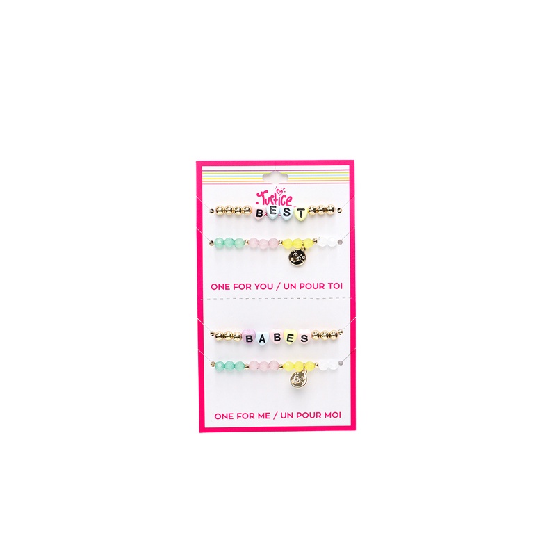 Justice Bff Pastel Heart Bracelet Yellow - Gelang Anak Perempuan