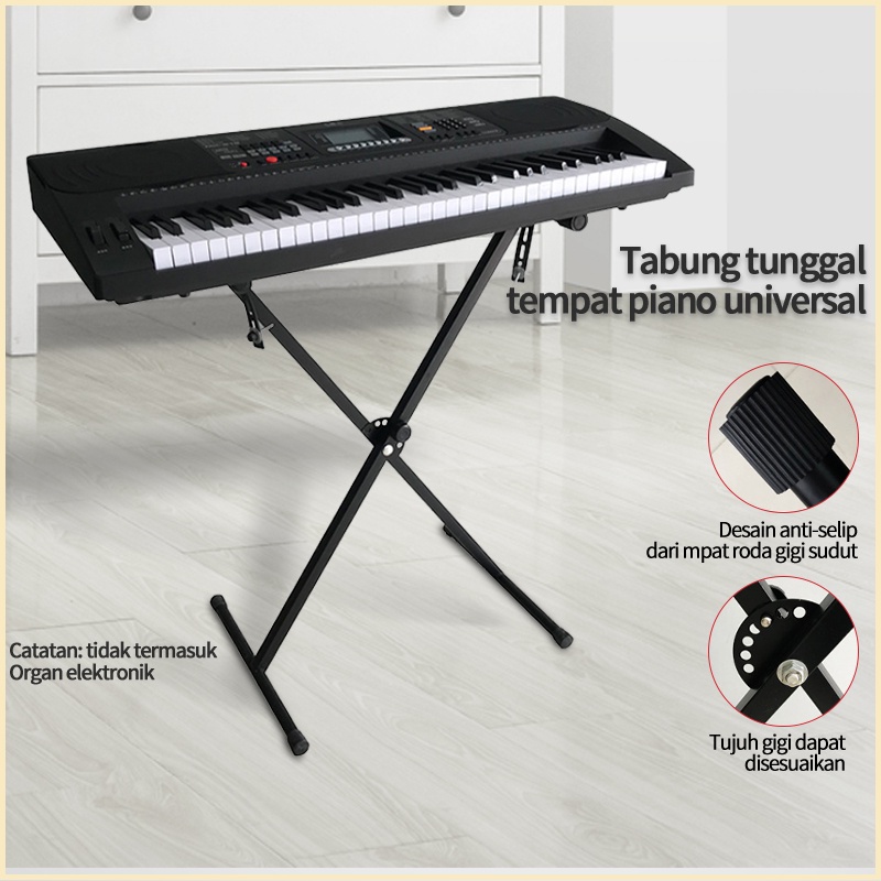 Rak piano berbentuk X / Rak universal untuk organ elektronik / Bingkai organ elektronik yang tebal / universal untuk organ elektronik