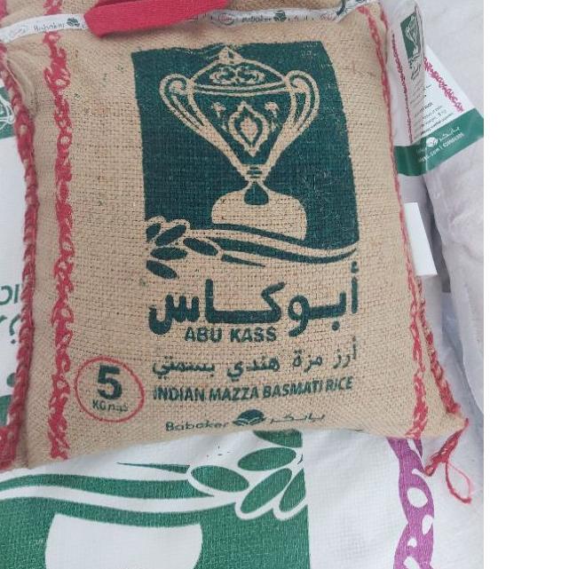 

◙ Beras basmati asli abu kass ابو كاس dari arab Saudi isi di dalam karung 5kg ○