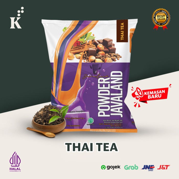 

[Bubuk MInuman Aneka Rasa] Bubuk Minuman Bubble Powder Drink Thai Tea ORIGINAL Javaland 1kg