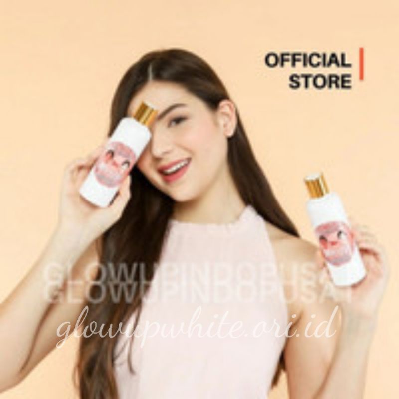 GLOW UP WHITE250ml pemutih badan & muka permanen glowupid 100% original