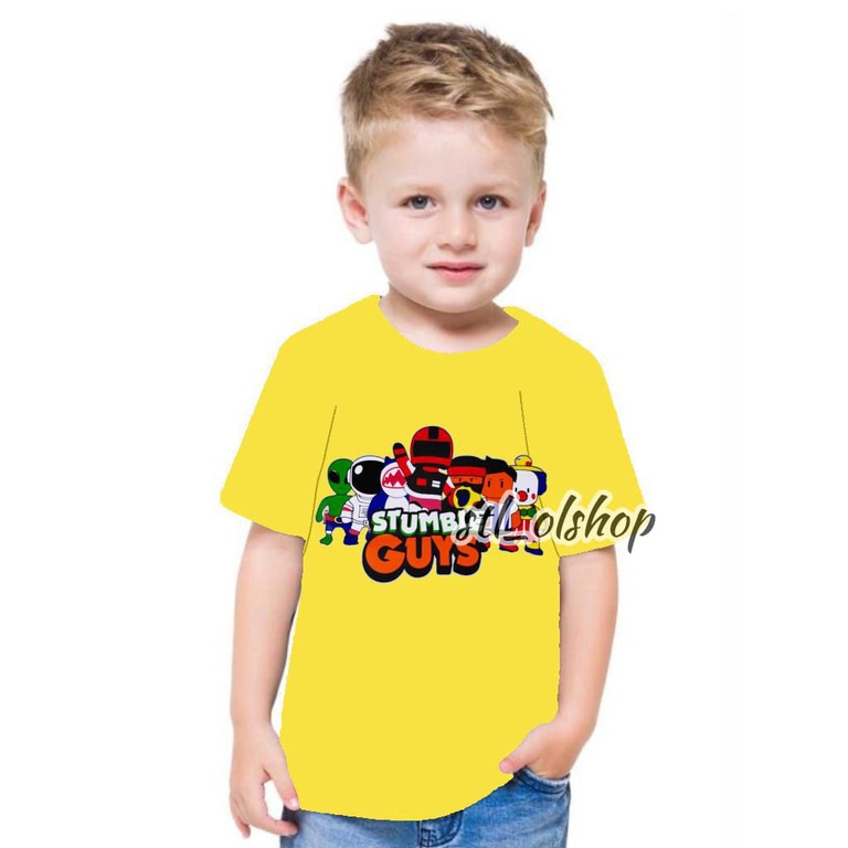 Kaos atasan anak laki-laki lengan pendek [ motif kartun lucu ] 1-10 tahun