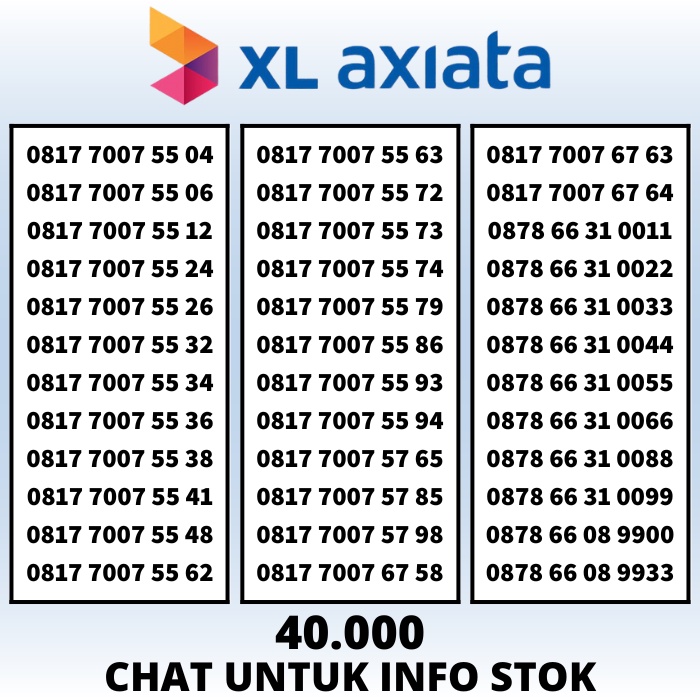 Nomor Cantik XL Axiata 4.5G Kartu Perdana XL 0k Rapih dan Murah Nasional #6