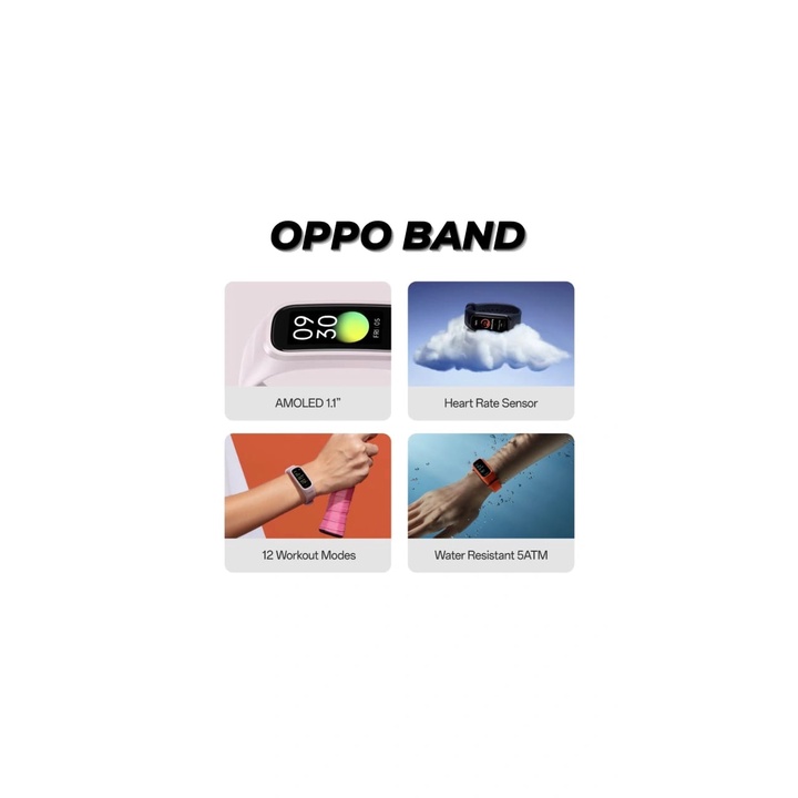 OPPO Band [Exercise Mode, Health Monitor] New Garansi Resmi