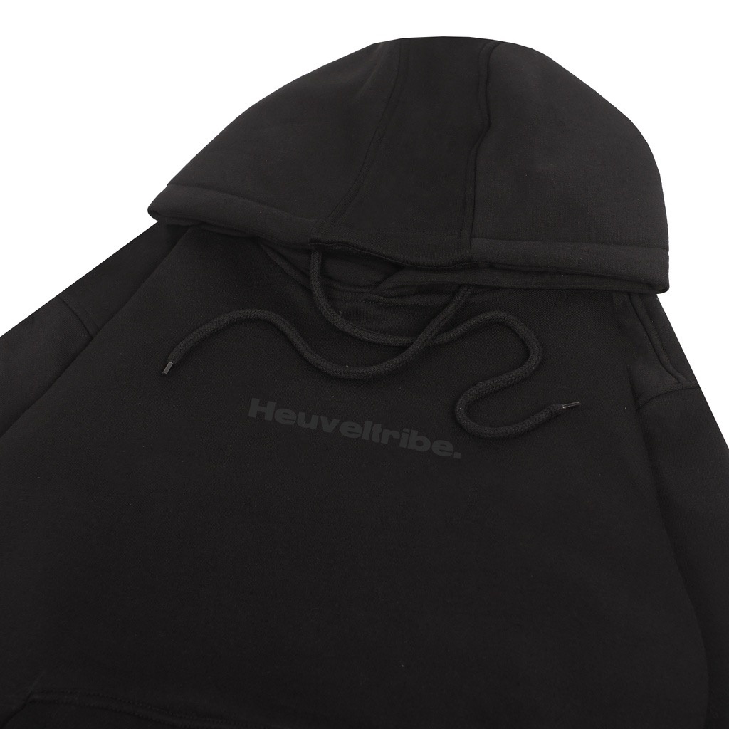 Jaket hoodie heuveltribe black on black / sweater hoodie little logo / hoodie pria wanita tali bulat