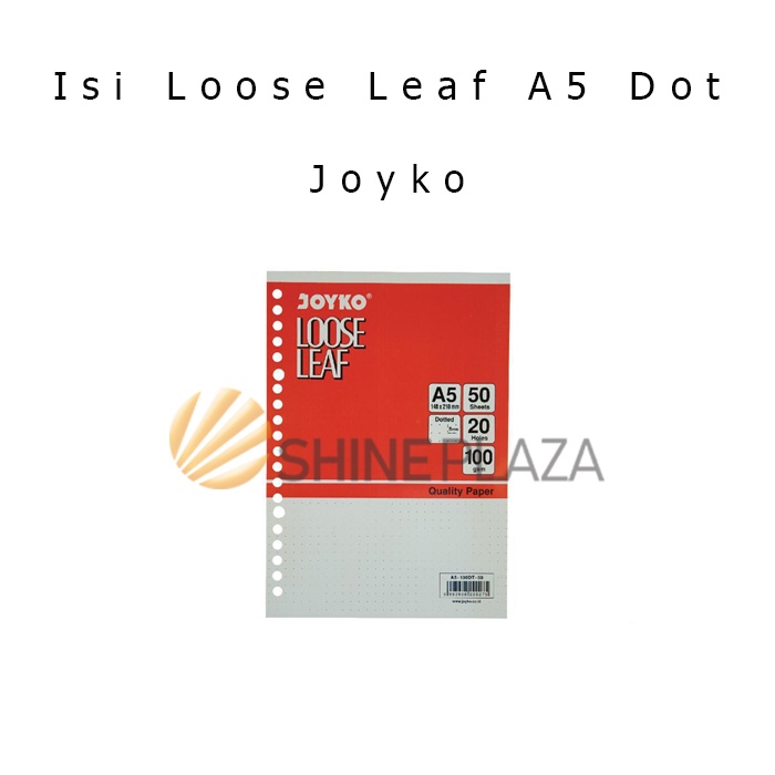 

Isi Loose Leaf Dot A5 100gr - Refill Binder Dotted Paper A5 Joyko