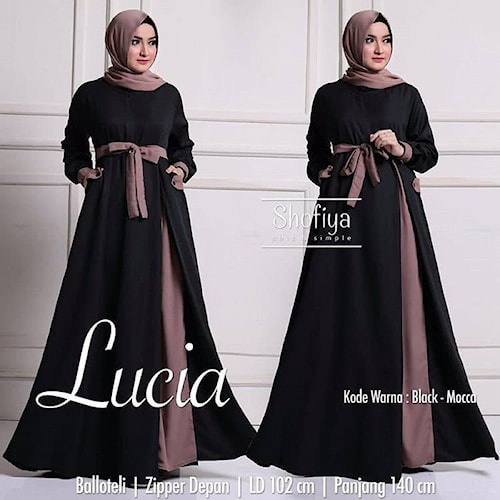 Baju Setelan Gamis Syari Perempuan Remaja Tanggung Usia 18 19 20 21 Tahun Dress Motif Polos Modern T