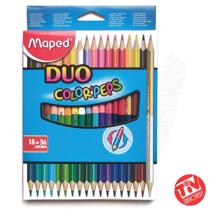 

Terlaris Pensil Warna Maped Color'Peps Duo 18 (36 Warna)
