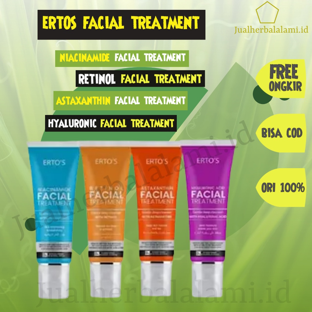 Ertos Facial Treatment New Series ERTOS FACIAL TREATMENT NIACINAMIDE/ RETINOL/ ASTAXANTHINE/ HYALURO