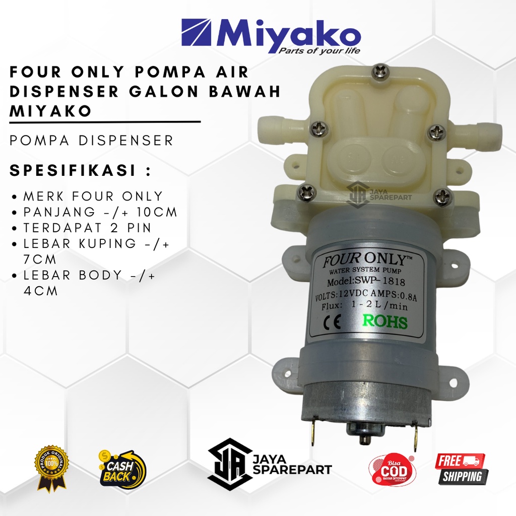Four Only Dinamo Pompa Air Dispenser Galon Bawah Miyako | Dinamo Pompa Dispenser