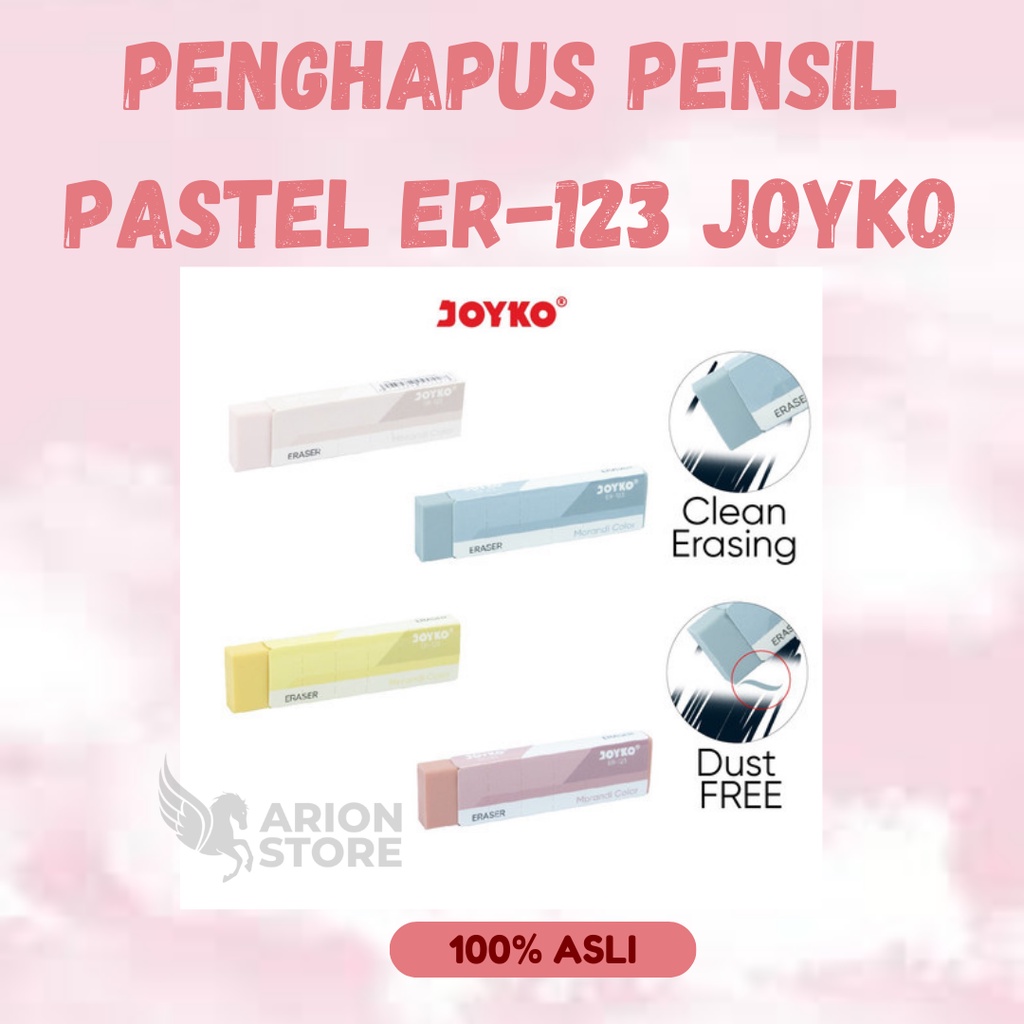 

[ARION STORE] Penghapus Pensil Warna Pastel ER-123 Joyko / Penghapus Pastel Joyko [PCS]