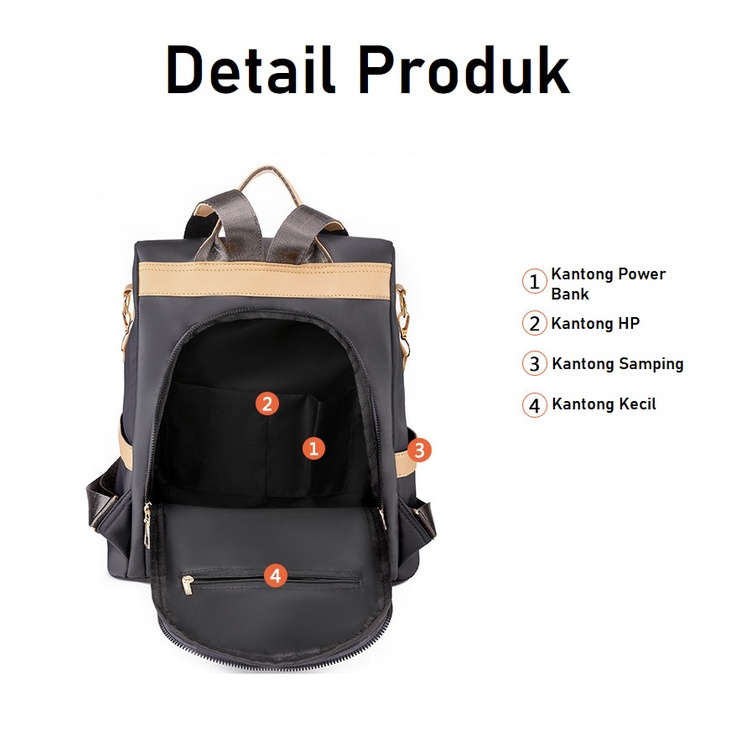 TR19 Tas Ransel Wanita Tas Ransel Sekolah Tas Ransel Anak Ransel Waterproof