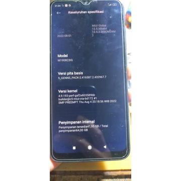 Redmi 8 Ram 4/64gb NORMAL Bekas Second Lumayan Mulus