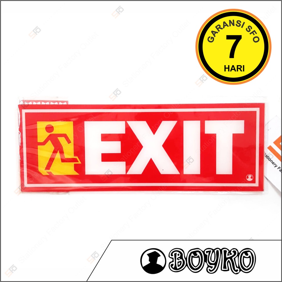 

Akrilik Exit - Acrylic Sign Standard 25cm x 9cm - SFO Semarang Official