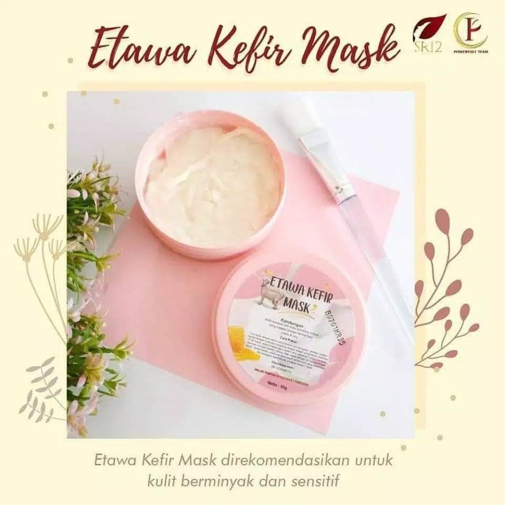 SR12 MASKER KEFIR SUSU BPOM ORIGINAL / MILK KEFIR MASK / MEREGENERASI SEL KULIT MATI