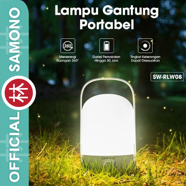 Samono SW-RLW08 Rechargeable Portable Lamp Lampu Gantung Emergency 360