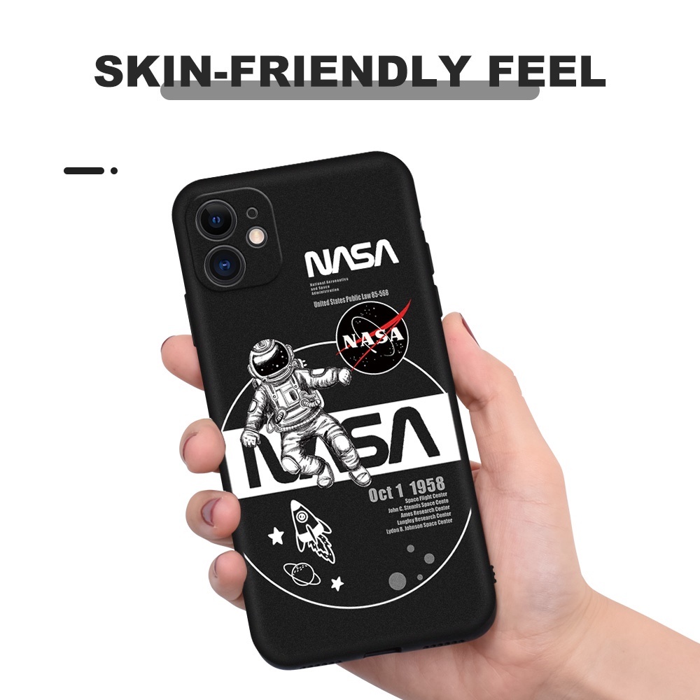 Case Oppo A3S A5 A16E A16K A17 A17K A31 2020 A36 A37 A76 A96 F11 Pro Reno 5 Case Softcase Nasa Black Mate Character Silicon Premium