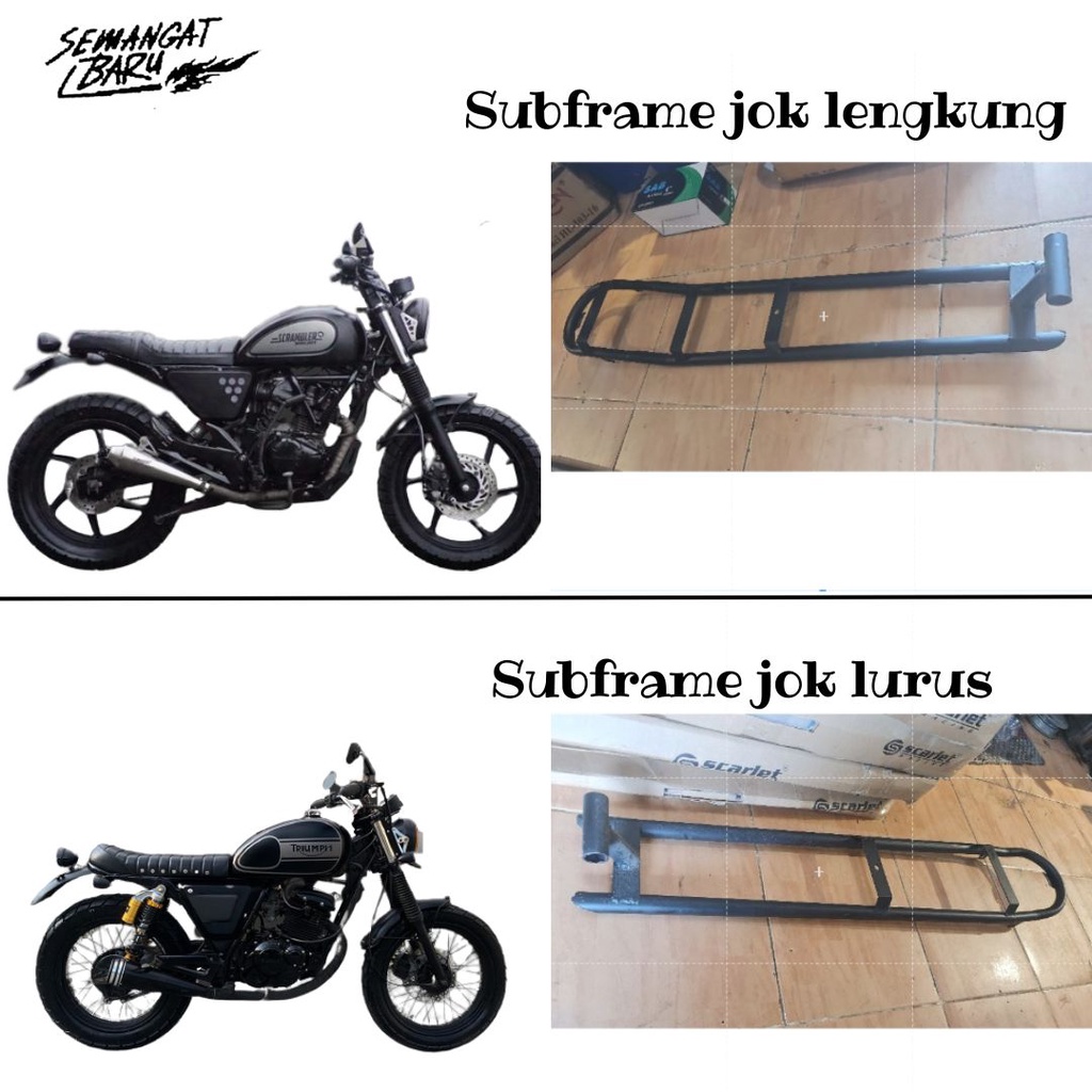 RANGKA TAMBAHAN SATRIA, R15, CBR,CB150R VIXION NS200 NVL CUSTOM JAPSTYLE subframe fu custom scramble