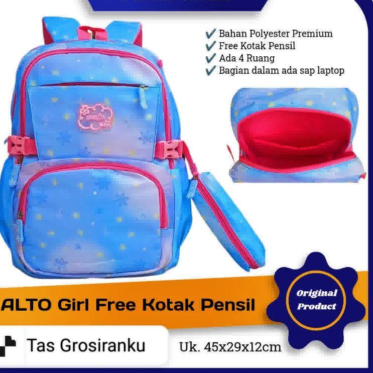 IO.05Ma23ĸ– Tas Sekolah Anak ALTO Girl ORI / Ransel Silver Girl By Alto / Tas Anak Perempuan / Ranse