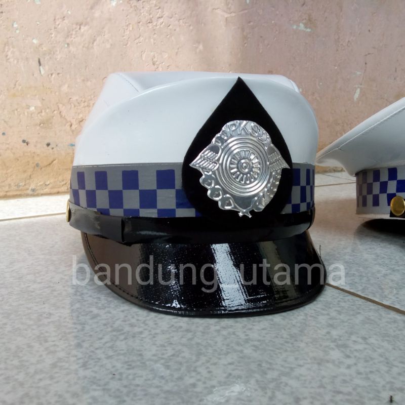 Pet Putri PKS Topi Pet Putri PKS (Patroli Keamanan Sekolah) Motif Kotak-kotak PKS (Patroli Keamanan 
