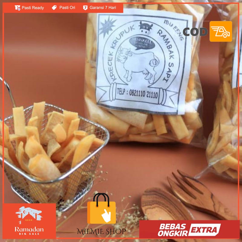 

KERUPUK / RAMBAK / KRECEK SAPI MENTAH - STIK LEBAR