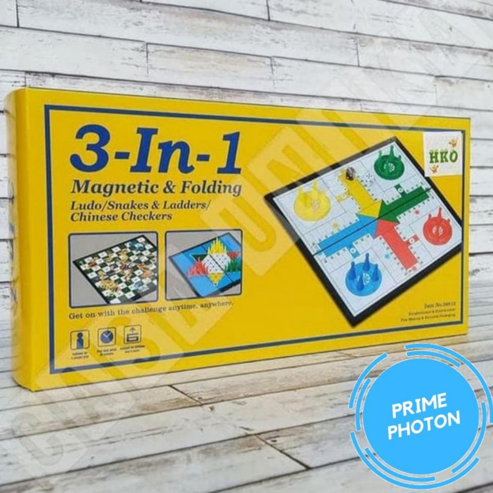 LANGSUNG KIRIM Ludo, Ular Tangga, Halma Magnet 3 in 1