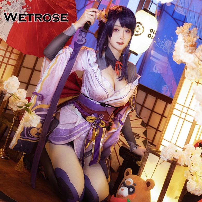 PROMO GILA WetroseGenshin Impact Raiden Shogun Shougun Baal Ba'al Cosplay Women Costume Kostum Full 
