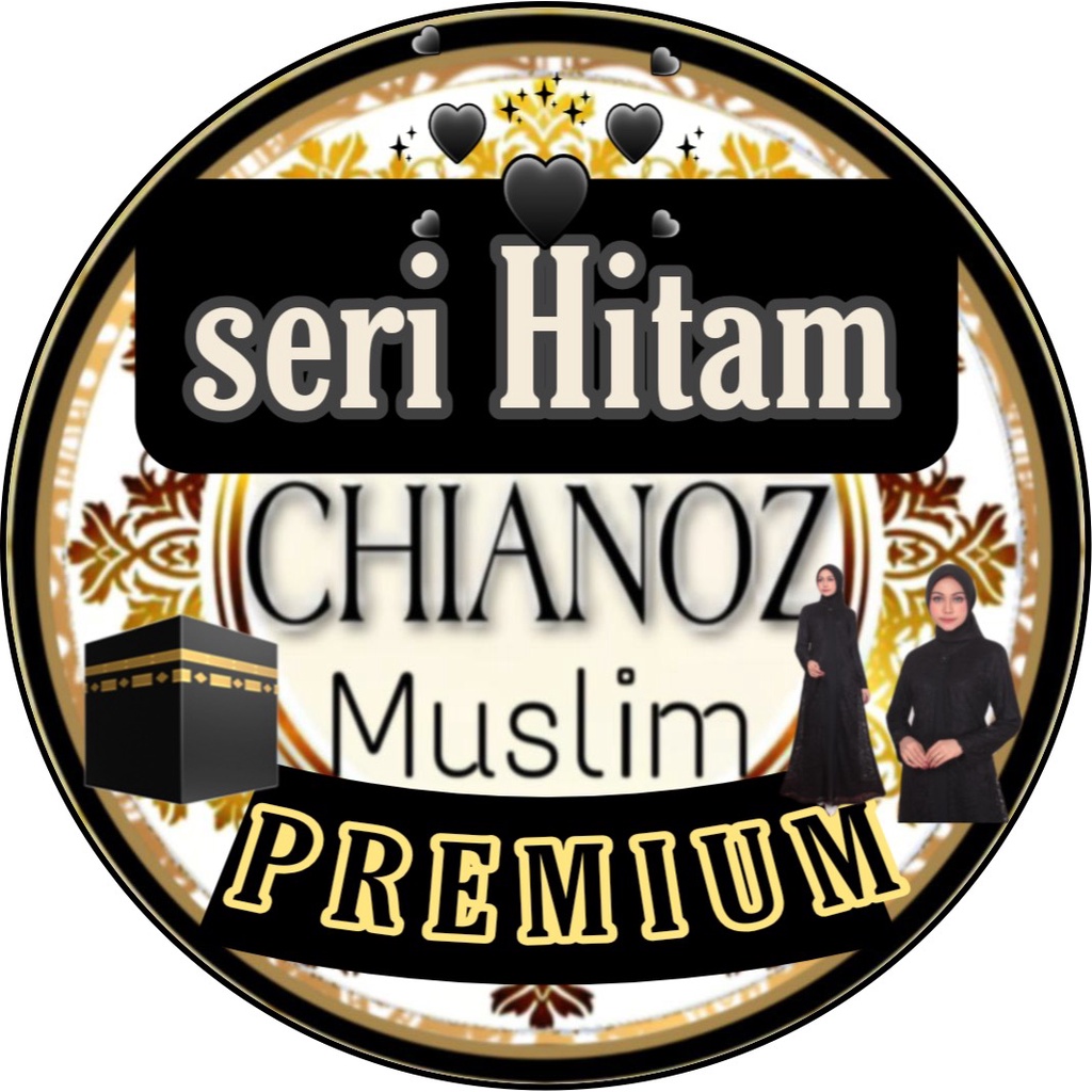 CHIANOZ Gamis Hitam Mewah Amelia  Dress Brukat Renda Baju Lebaran Umroh Haji Manasik Pesta Akad 504 220