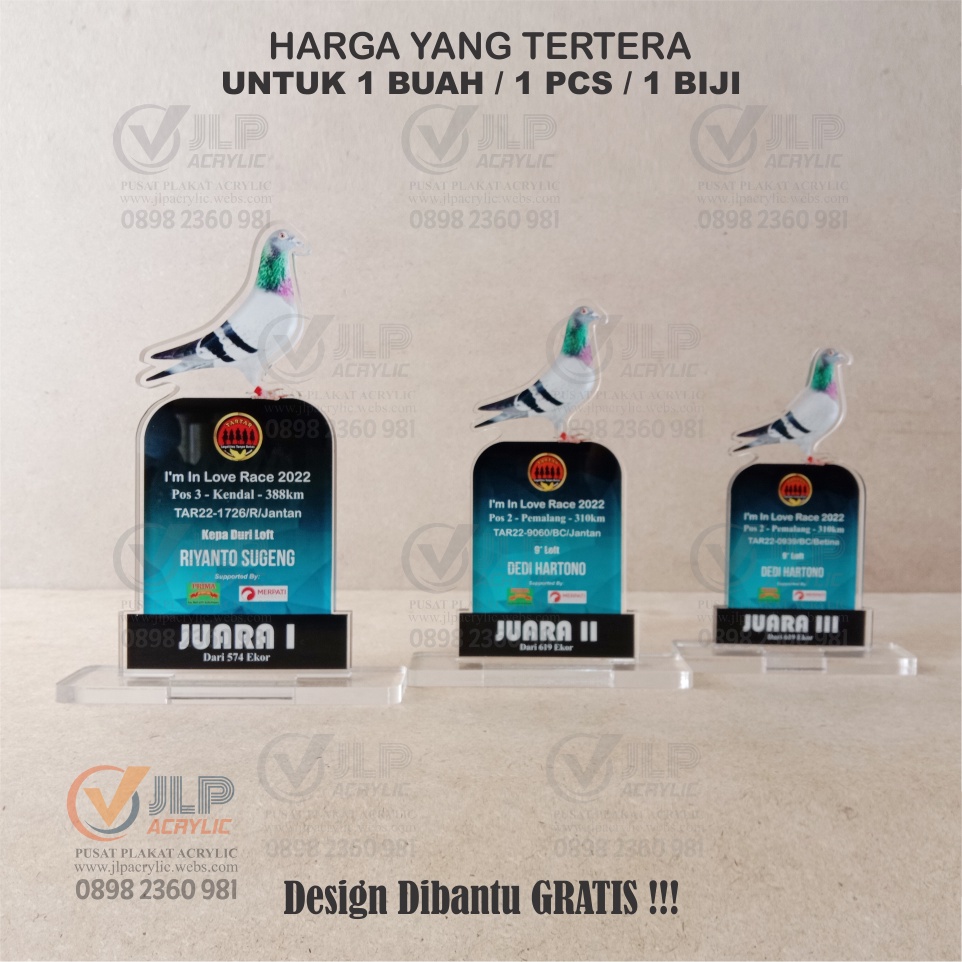 PIALA BURUNG MERPATI, TROPY BURUNG MERPATI, TROPI BURUNG MERPATI, TROPHY BURUNG MERPATI, THROPY BURU