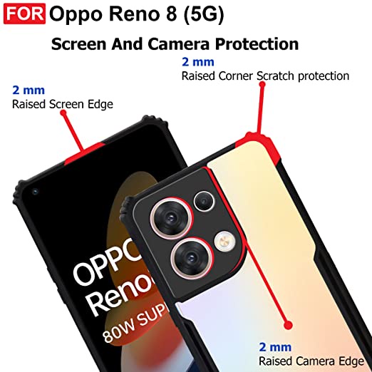 Case IPACKY Transparant OPPO Reno8 T 5G&quot; Reno8 T 4G&quot; Reno8 4G&quot; 8 5G&quot; 8Z 8 Pro Softcase Side Black-Hitam/Gelap Crack Armor Airbag Anti Fall/Hardcase Transparant-Transparent- Bening Clear CASING-Soft Case/ipaky Hard TPU Plus 4G 5G NEW Fuze Acrylic 8T Reno Z