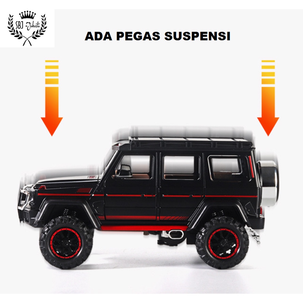 DIECAST miniatur MOBIL Mercedes Benz G65  OFFROAD Jeep Metal series Skala 1:24 Ukuran Besar