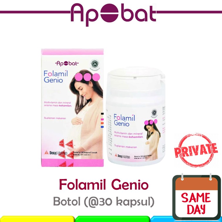 - ApObat - Folamil GENIO Vitamin Ibu Hamil Jenio Menyusui Volamil Kehamilan Asam Folat Folic Acid Nu