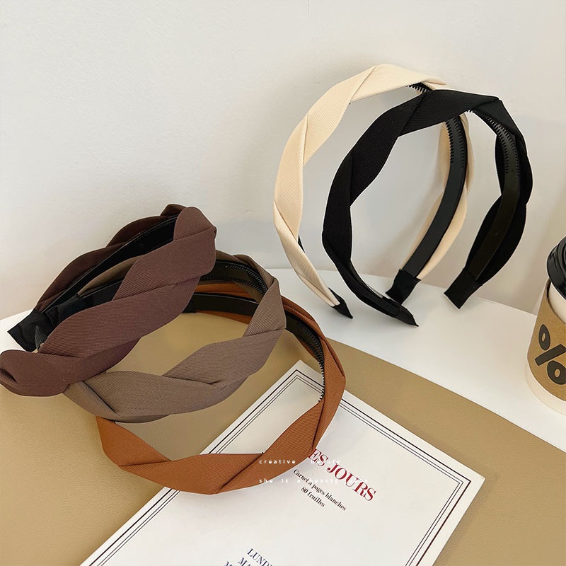 BV.ID BD1085 Bando Bandana Kepang Aksesoris Rambut Headband Wanita Bandana Simpul Polos Murah