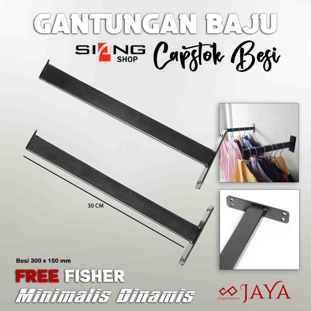 Gantungan Baju Capstok Besi Hitam
