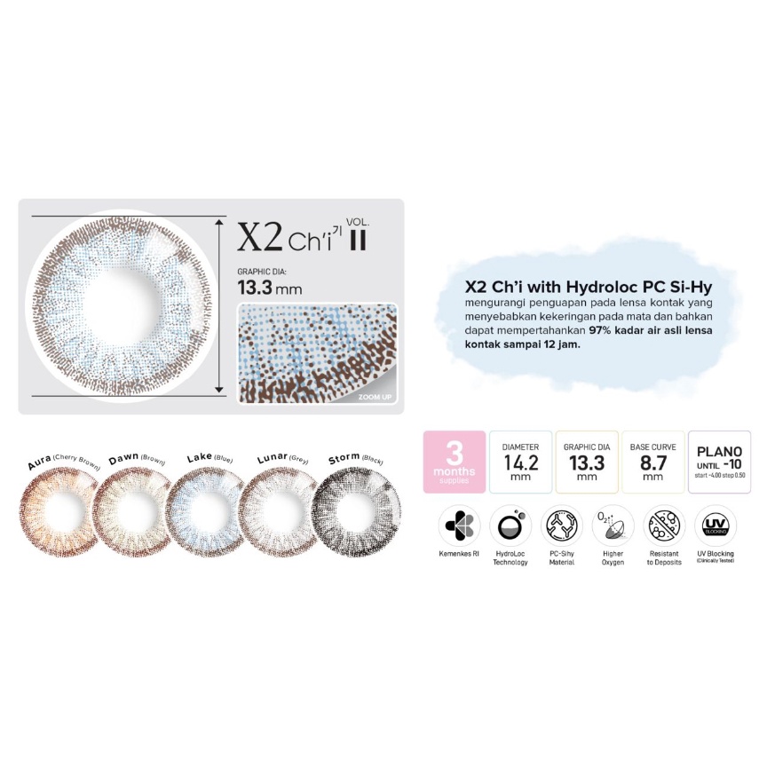 SOFTLENS X2 CHI VOL 2 PREMIUM CONTACT LENS MINUS (-2.75 S/D -6.00) BY EXOTICON / 14.5MM Soflens Soflen Softlen