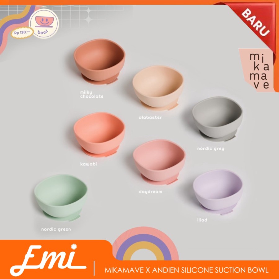 MIKAMAVE x ANDIEN Silicone Suction Bowl Mangkok Alat Makan Anak Bayi