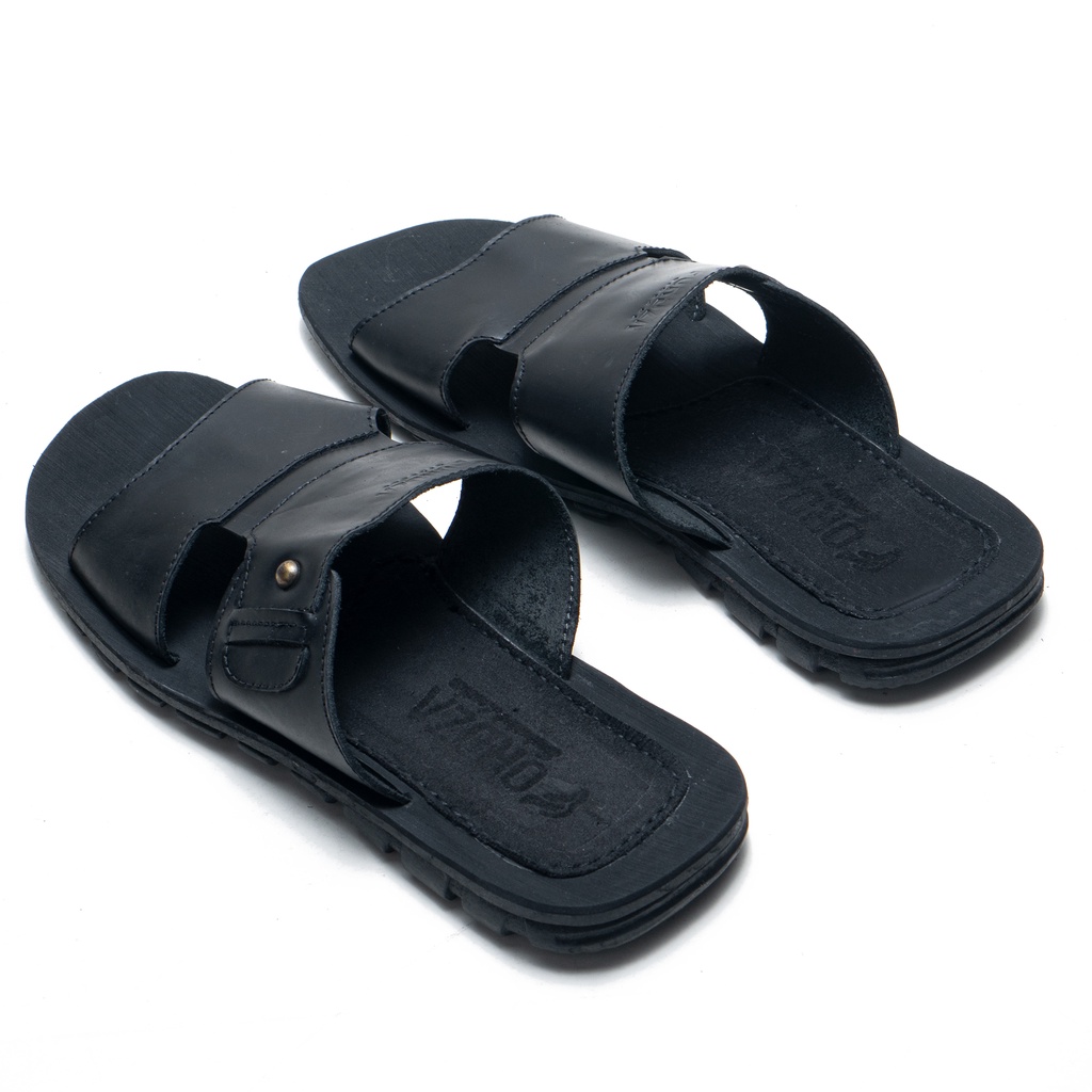 Sandal Pria Casual Kulit Asli Sendal Slide Kokop Y5033