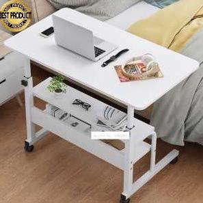 Meja Belajar Laptop Lipat Portabel Pakai Pengaturan Ketinggian Ukuran Meja 60 X 40 Cm Taffhome - Nd0