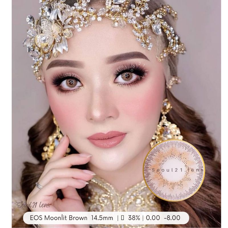 SOFTLENS EOS MOONLIT BROWN COKLAT NORMAL MINUS s.d -8.00 Soflen kemenkes