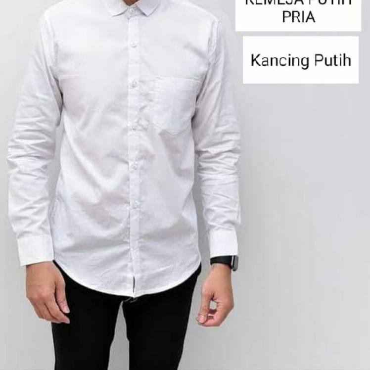PROMO MURAH G27 Kemeja Putih Pria Lengan Panjag Distro ㅿ