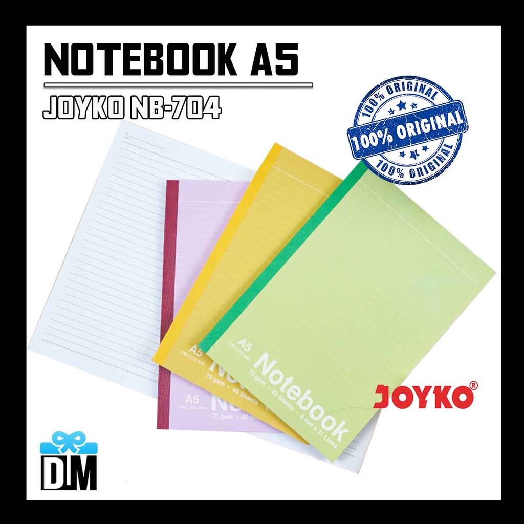 

Buku Tulis Anak Sekolah Kuliah Kantor Karyawan A5 Notebook Joyko Japan Bisa pilih warna