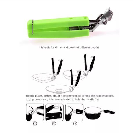 GP Penjepit Mangkok Panci Piring ANTI PANAS STAINLESS STEEL Multifungsi Elegan