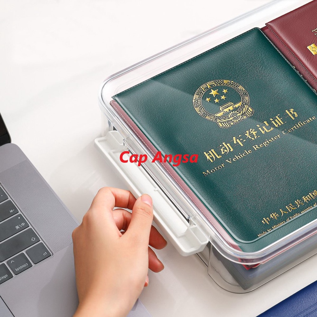 KOTAK PENYIMPANAN DOKUMEN HARDCASE STORAGE PLASTIC TRAY HOLDER TRANSPARENT CLEAR BAG DOCUMENT ORGANIZER